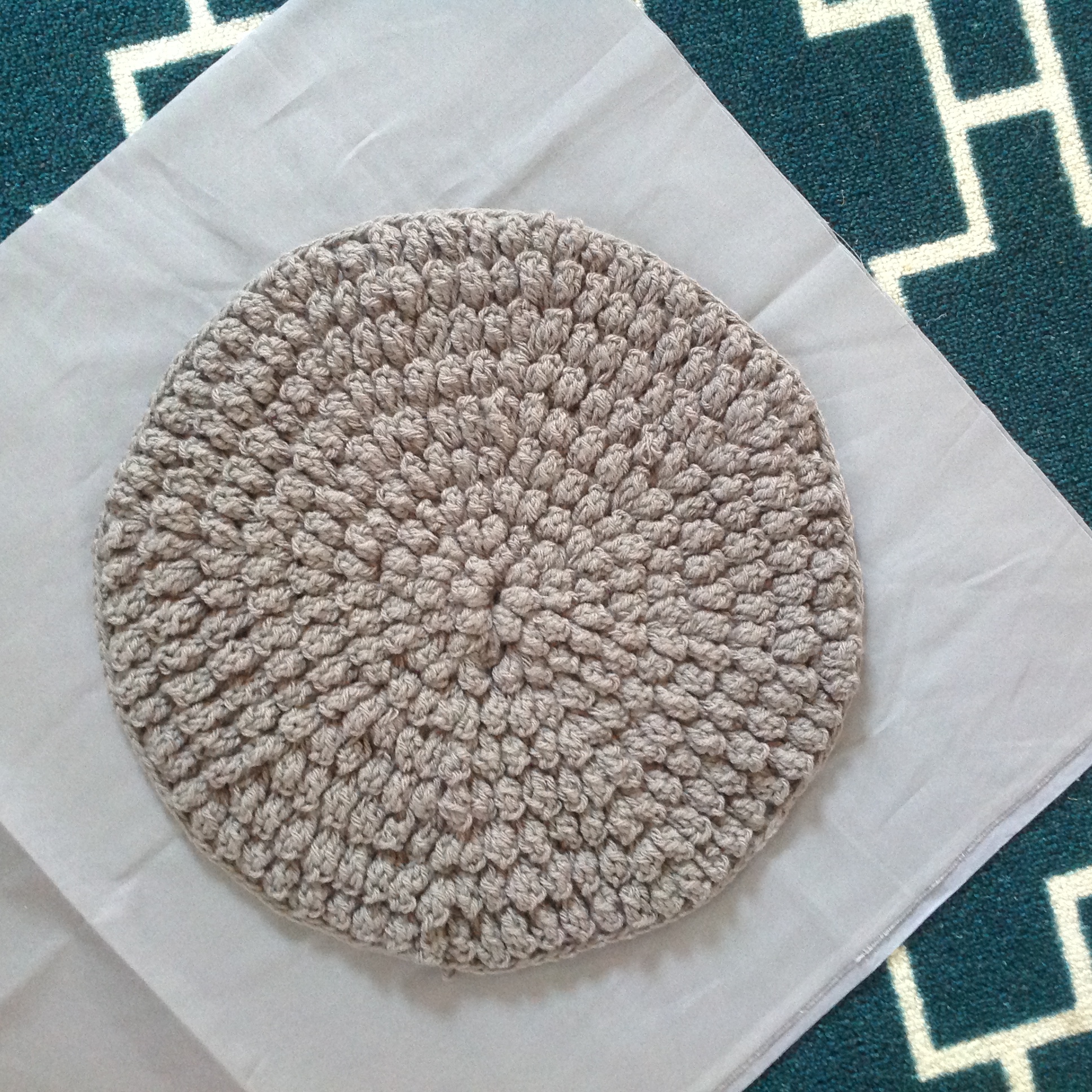 DIY Crochet Circle Puff Pillow Pattern Six Clever Sisters
