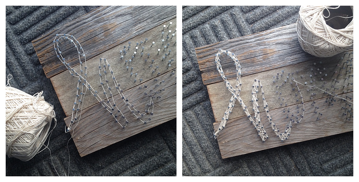 DIY "Home" String Art Barnwood Pallet Style Tutorial Six Clever Sisters