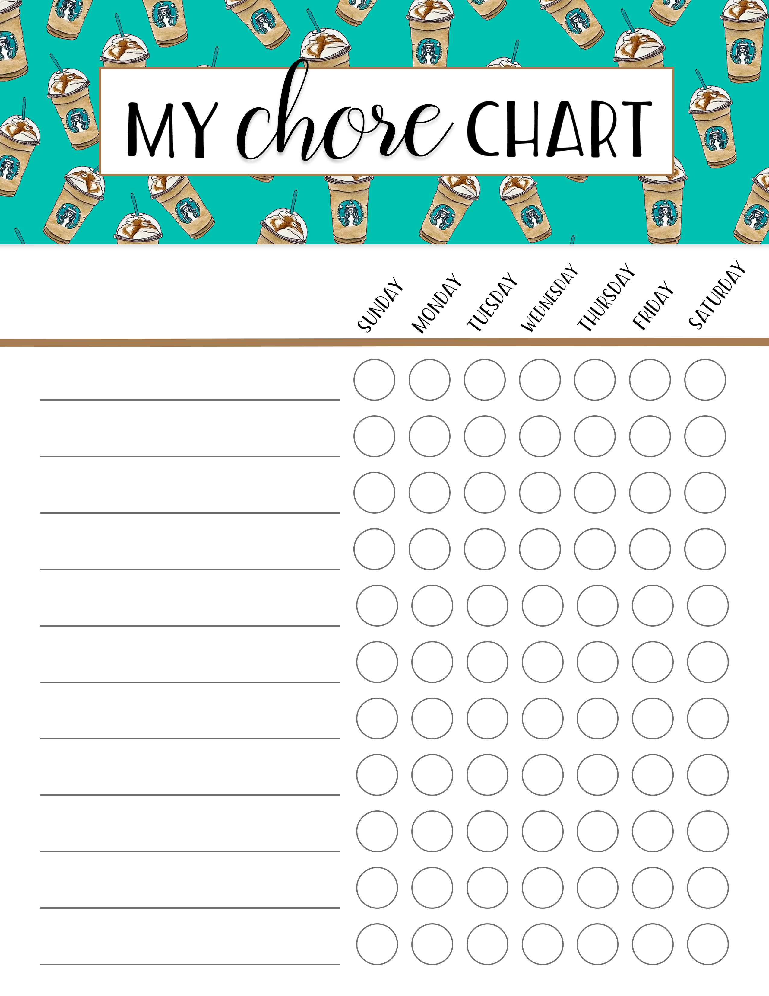 Printable Chore Chart Free