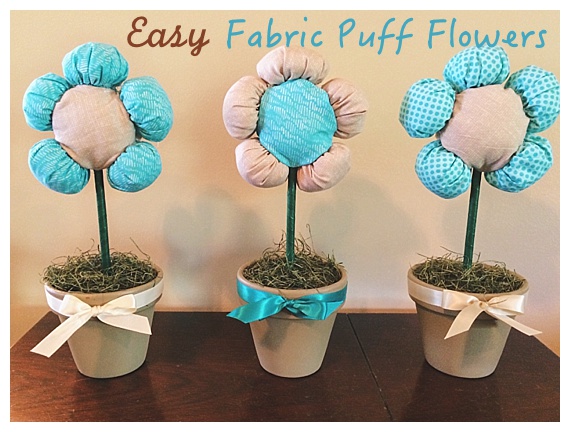 Easy Fabric Puff Flowers