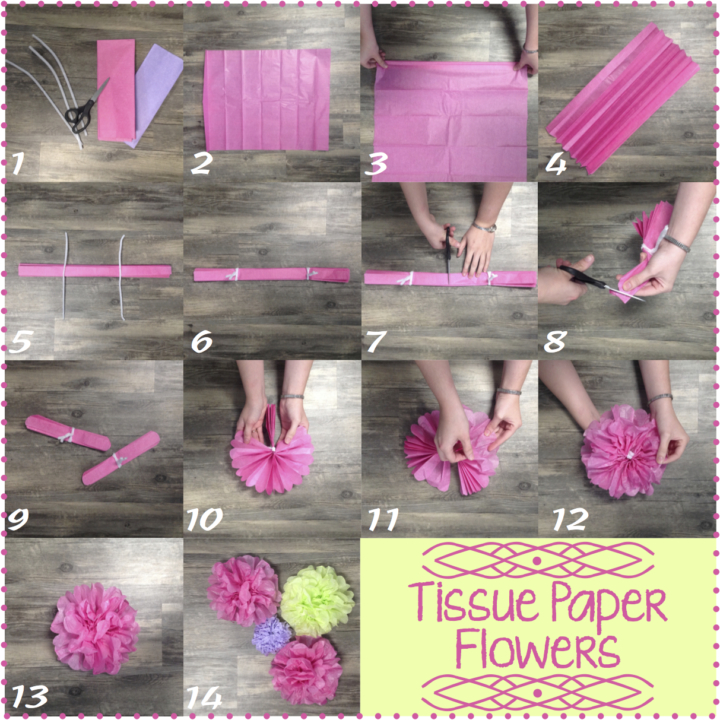 Quick Easy Tissue Paper Flower Tutorial Six Clever Sisters