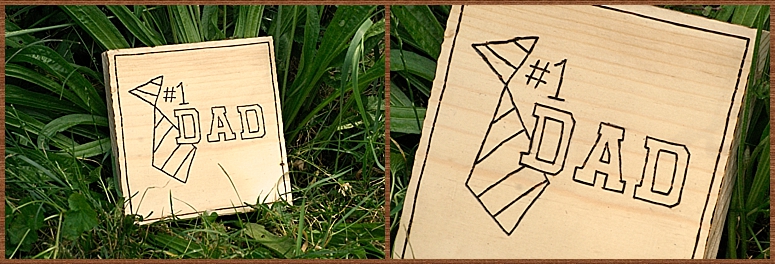 Father’s Day Gift – Wood-burned Plaque (free printable!)