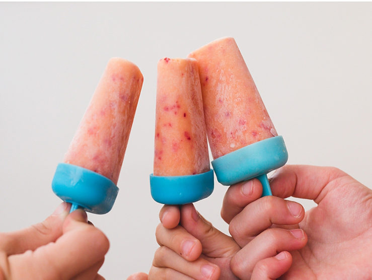 Healthy Peaches and Cream Popsicles