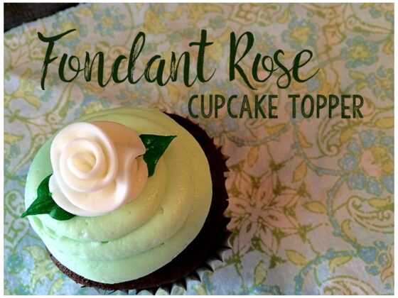 Fondant Rose Cupcake Toppers