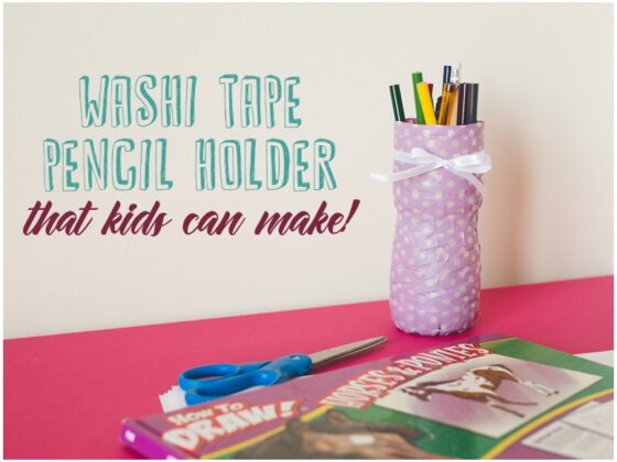 Washi Tape Pencil Holder for School