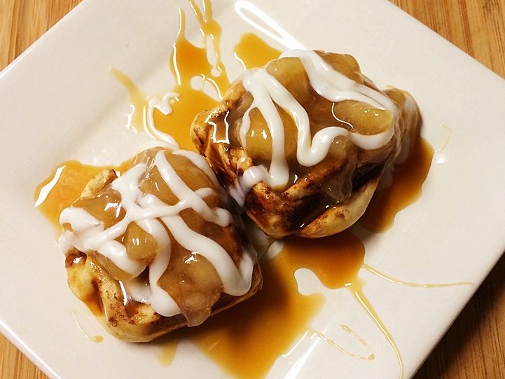3-Ingredient Caramel Apple Cinnamon Rolls