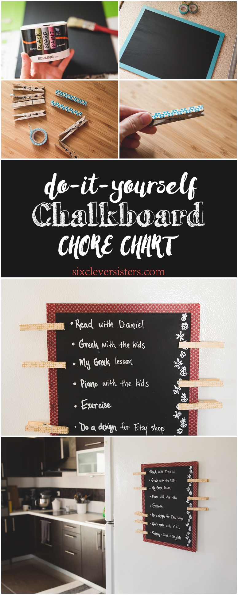 Chalkboard chore chart