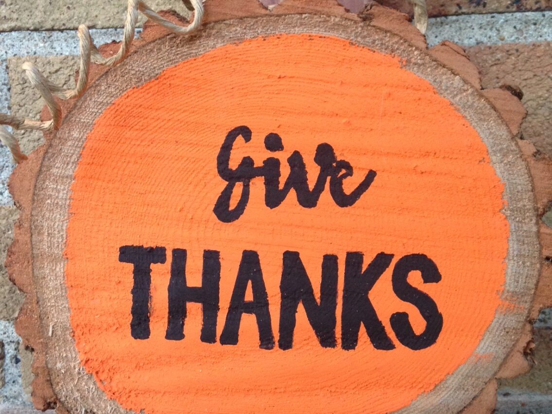 Painted Wood Slice Pumpkin