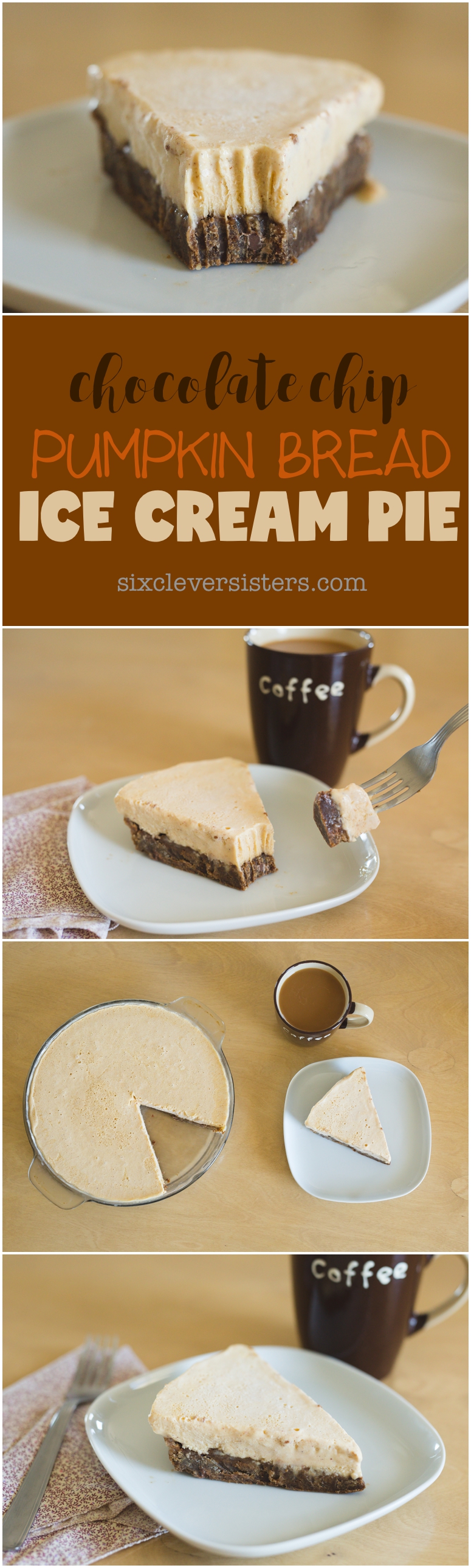 Chocolate Chip Pumpkin Bread Ice Cream Pie