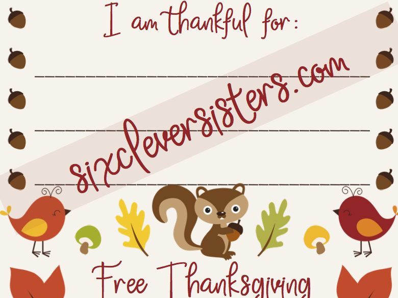 Free Thanksgiving Place Card Printable