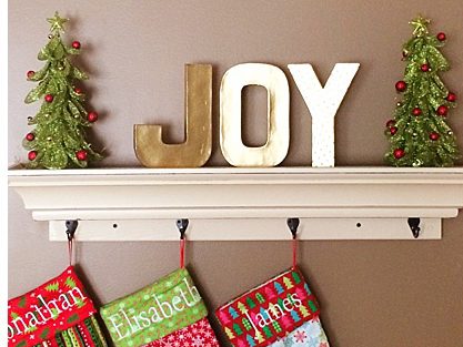 DIY Floating Shelf Stocking Hanger