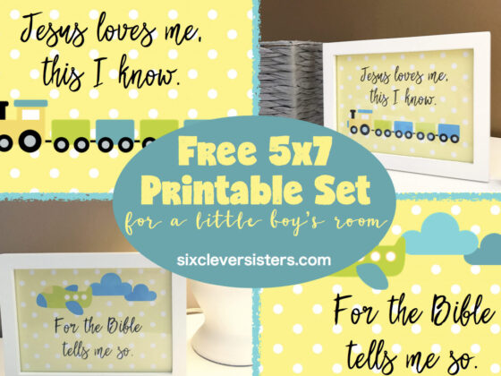 FREE 5×7 PRINTABLE SET for a little boy’s room