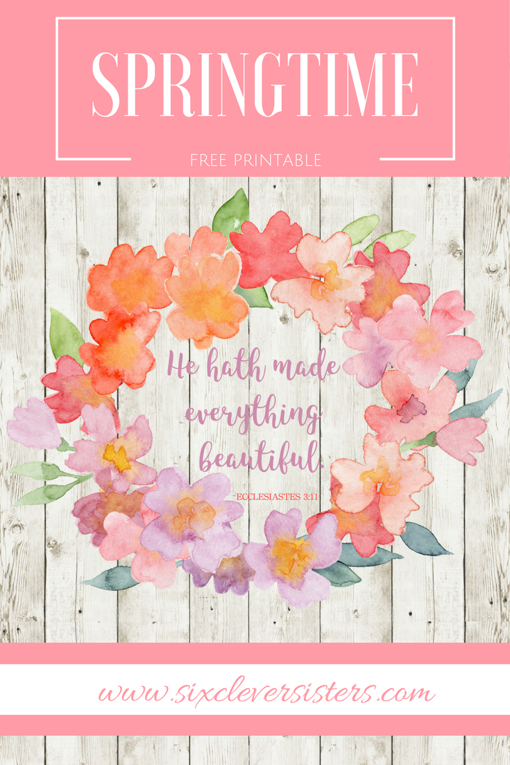 Spring Pic Pdf Free Spring Printable - Six Clever Sisters