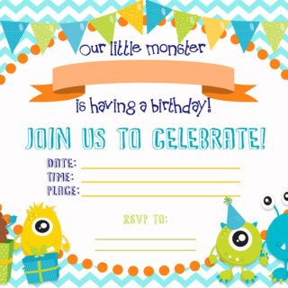 Cute Little Monster FIRST BIRTHDAY! {with free templates and printable invitation!}