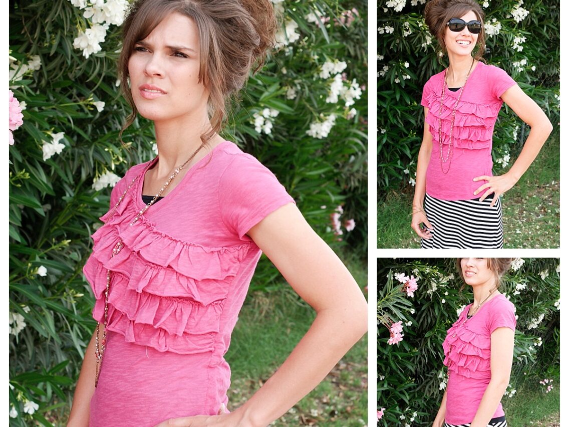 DIY Ruffle Shirt Tutorial – Upcycled T Shirt