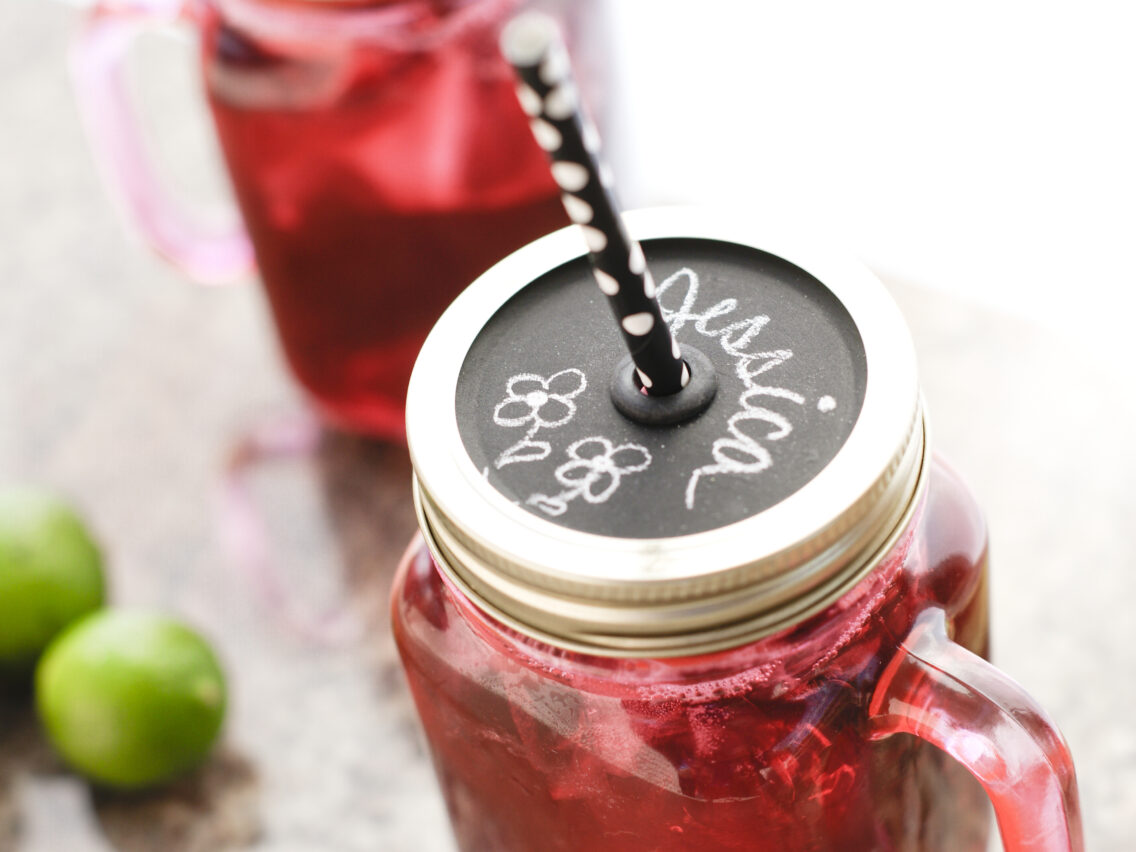 DIY Chalkboard Mason Jar Straw Lids