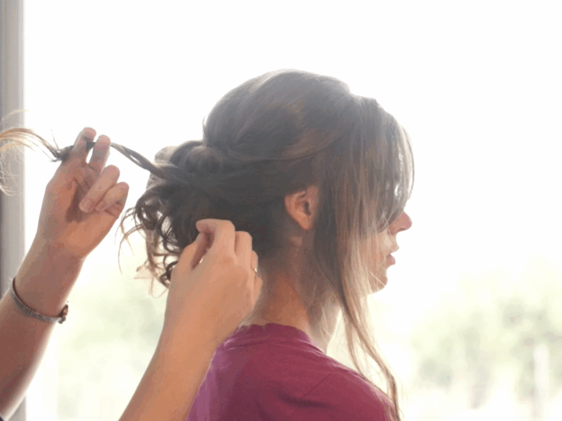 Curly Low Bun Hair Tutorial Video