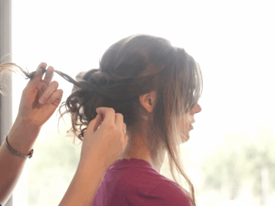 Curly Low Bun Hair Tutorial Video