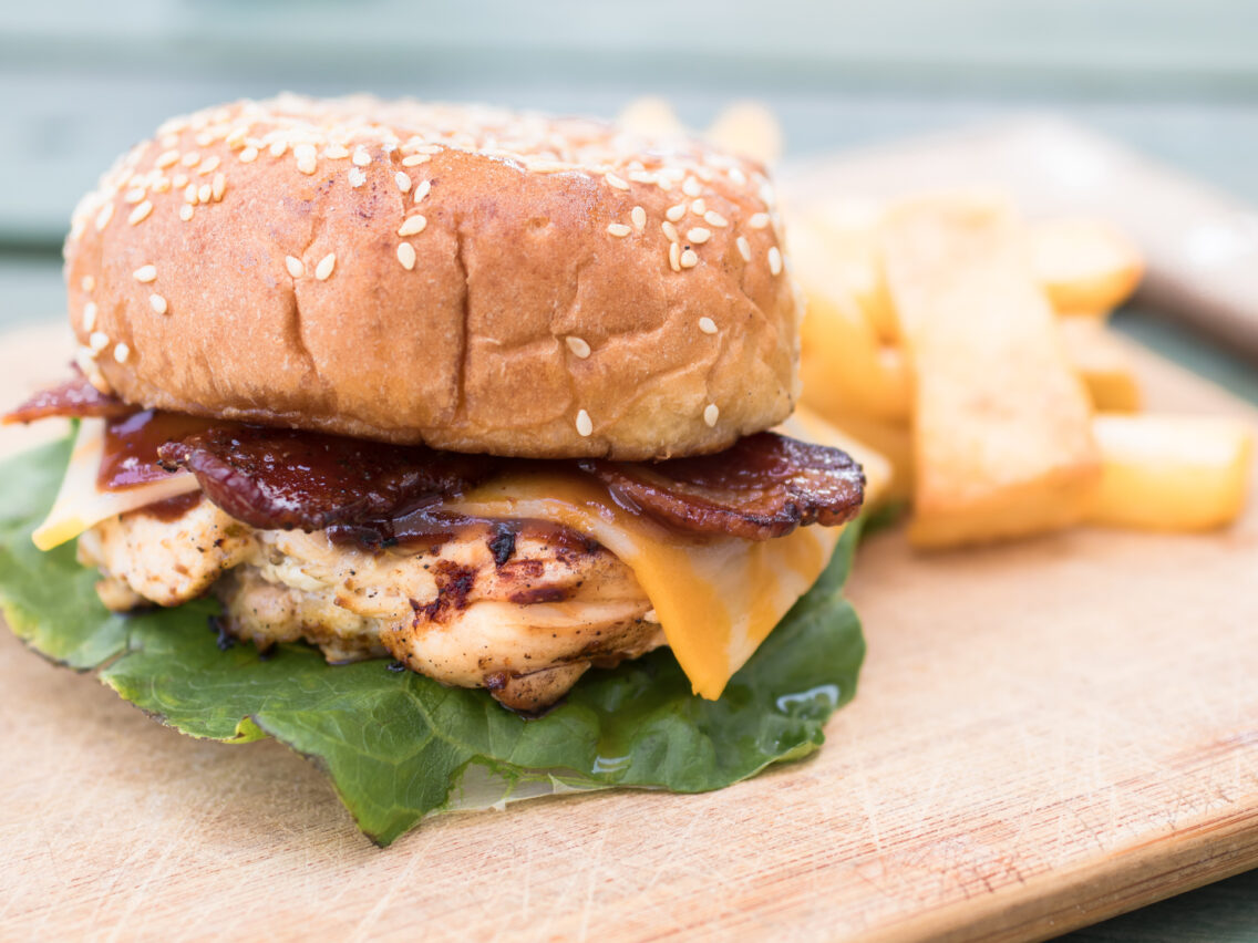 Copycat Chick Fil A Grilled Chicken Smokehouse BBQ Bacon Sandwich