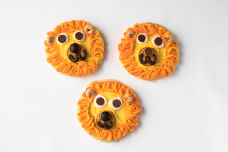 Lion Face Cookies – Easy Animal Face Kid Food Snack Idea