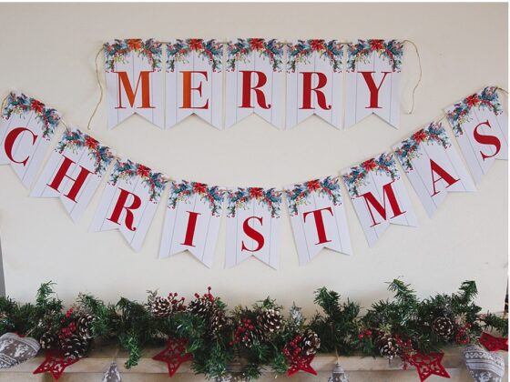 Printable Merry Christmas Banner
