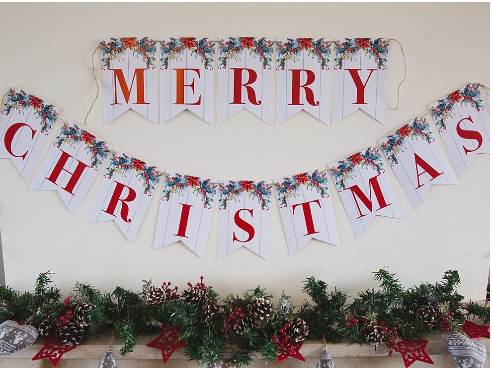Printable Merry Christmas Banner
