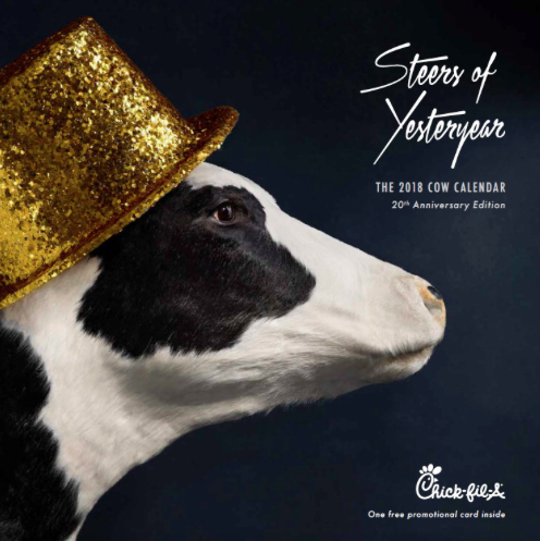 Chick Fil A 2018 Calendar Card Loaded with Free Food Items!