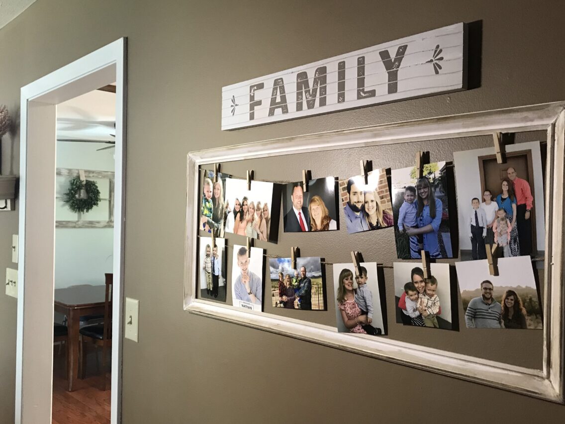 Budget Friendly Clothespin Collage Frame