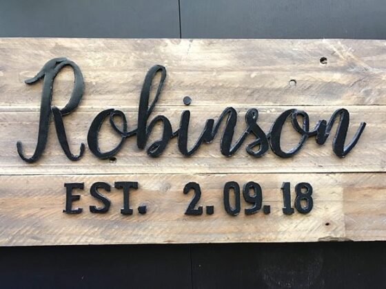 DIY Family Name Sign that Anyone Can Make!