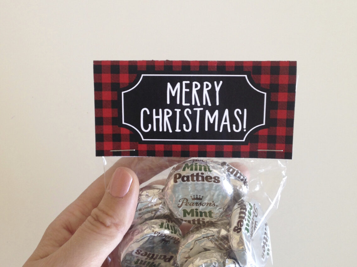 Buffalo Plaid Treat Bag Toppers {3 Designs – Free Printables}
