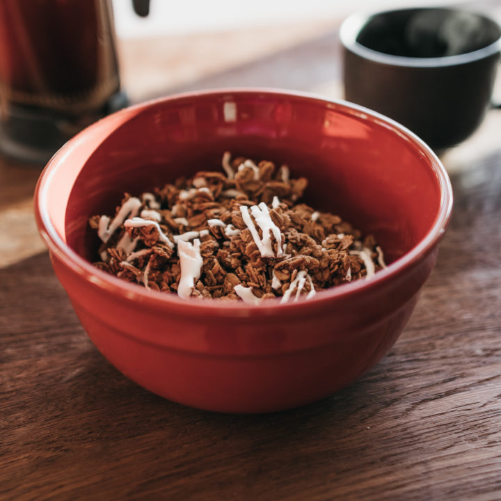 Gingerbread Granola | Gingerbread Granola Recipe | Gingerbread Granola Recipe Christmas | Granola Gingerbread Cookies | Holiday Granola Recipes | Christmas Granola Gift | Granola as Christmas Gift | Homemade Christmas Granola | Granola Recipe Homemade | Granola Recipe Homemade Easy | Great homemade holiday food treat for gifting! #gingerbread #treats #christmasgifts #sixcleversisters