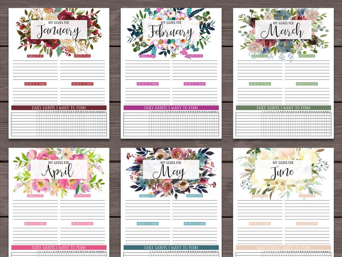 Monthly Goals Printable