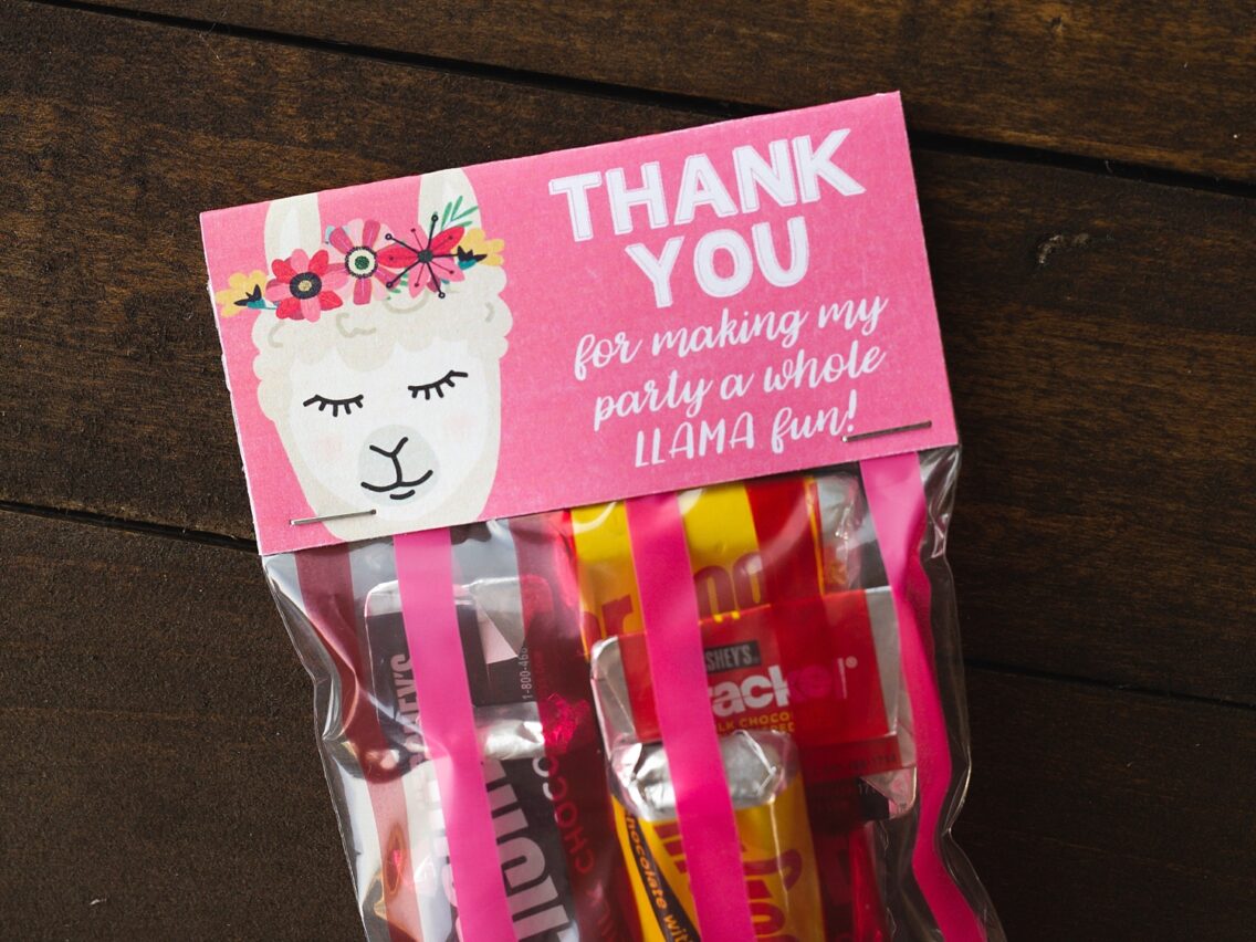 Llama Party Treat Bags (+ Free Printable)