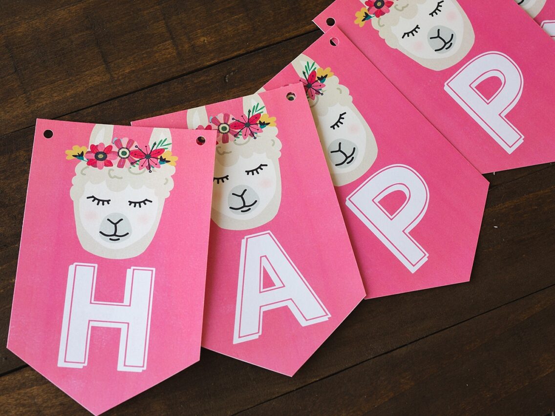 Llama Banner { Free Printable }