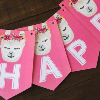 Llama Party Treat Bags (+ Free Printable)