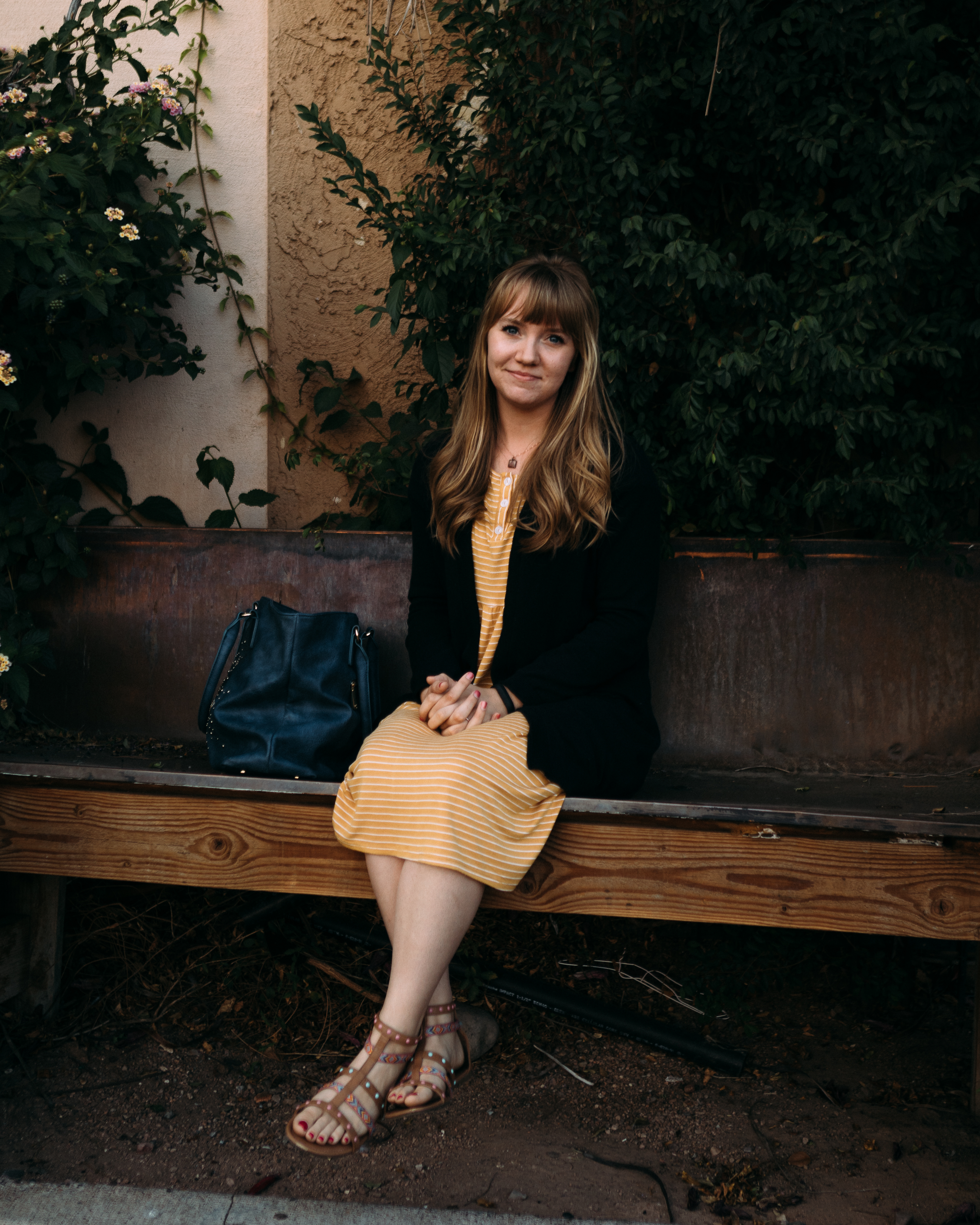 Modest Dress | Inherit Clothing Company | Modest Fashion | Dress Inspiration | Fashion Ideas | Modest Outfits | This Striped Side Pocket Midi Dress from Inherit Clothing Company is such a comfy and versatile dress! I love wearing it for an everyday look or dressing it up a little to go out on the town. For modest outfit ideas, go to SixCleverSisters.com