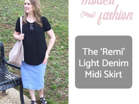 Modest Fashion – the REMI light denim midi skirt