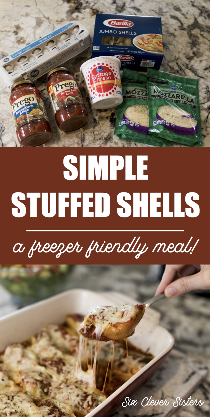 Simple Stuffed Shells Recipe - Six Clever Sisters