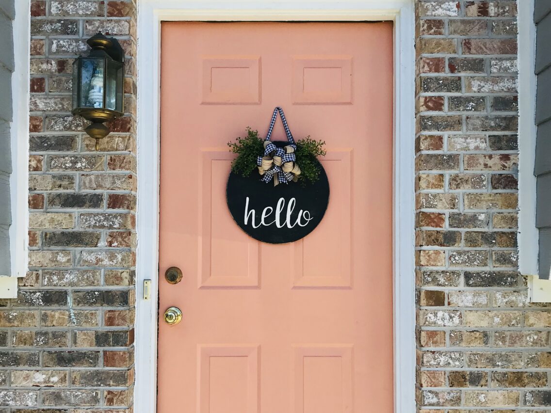 DIY Hello Front Door Sign