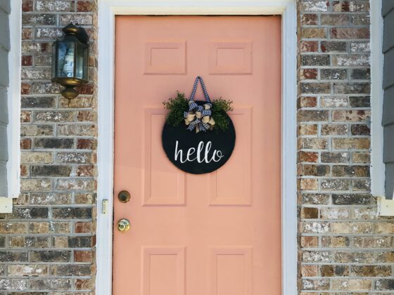 DIY Hello Front Door Sign