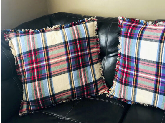 Simple Frayed Edge Pillows