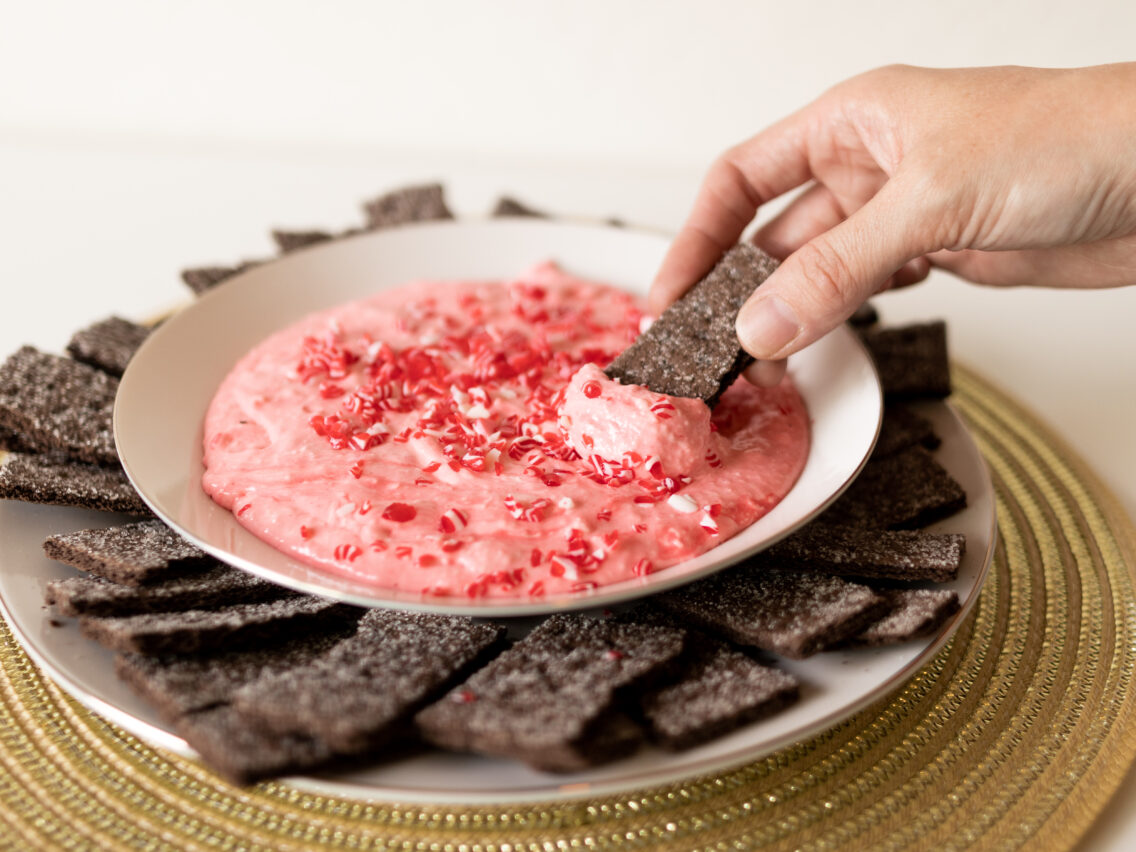 White Chocolate Peppermint Dip – perfect for holiday gatherings!