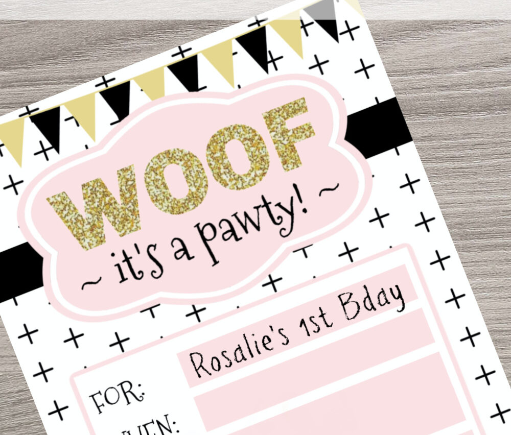 Free Printable Invitation for Puppy-Themed Party