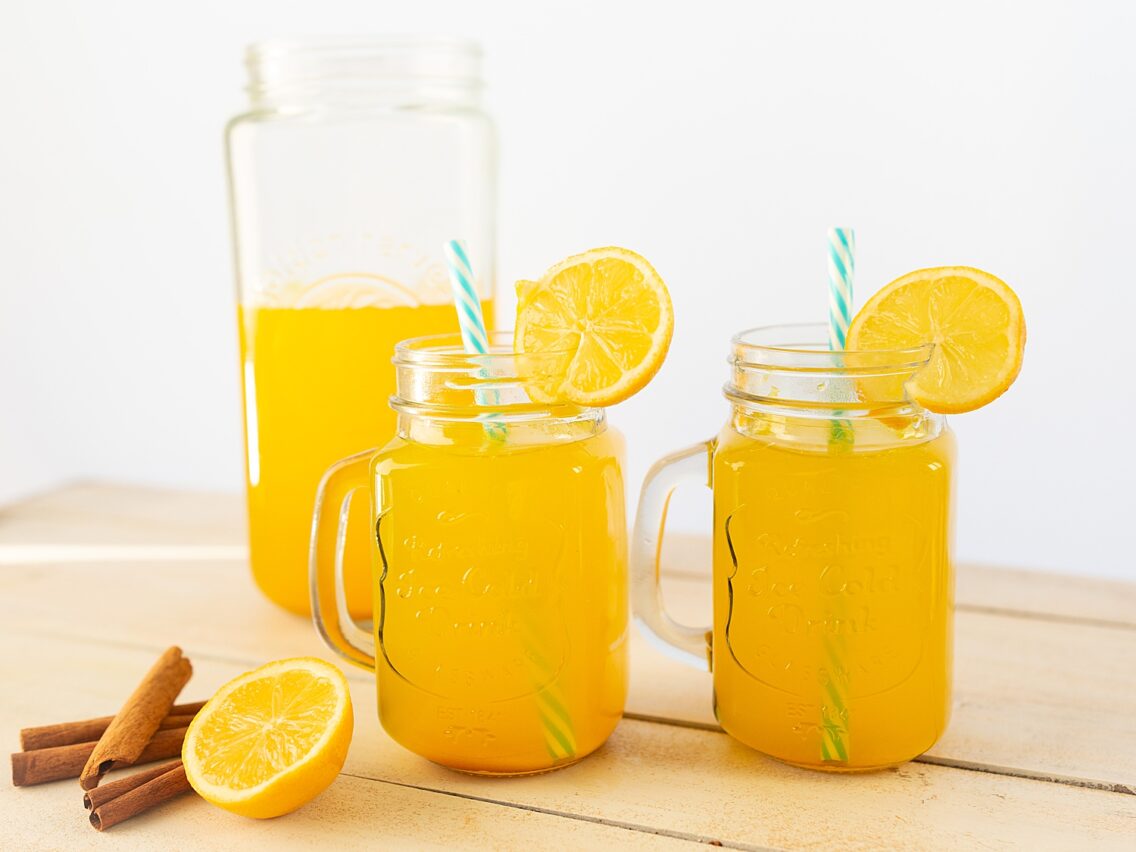 Iced Lemon Ginger Turmeric Tea
