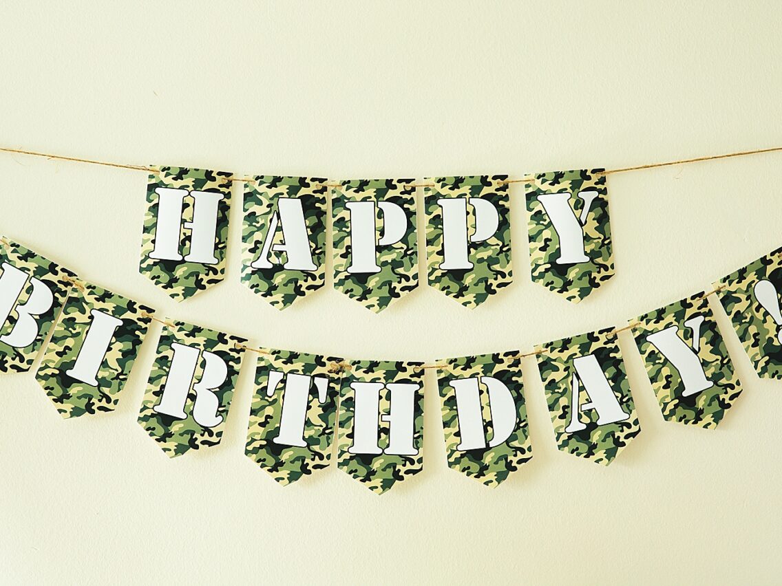 Camo Banner { Free Printable }