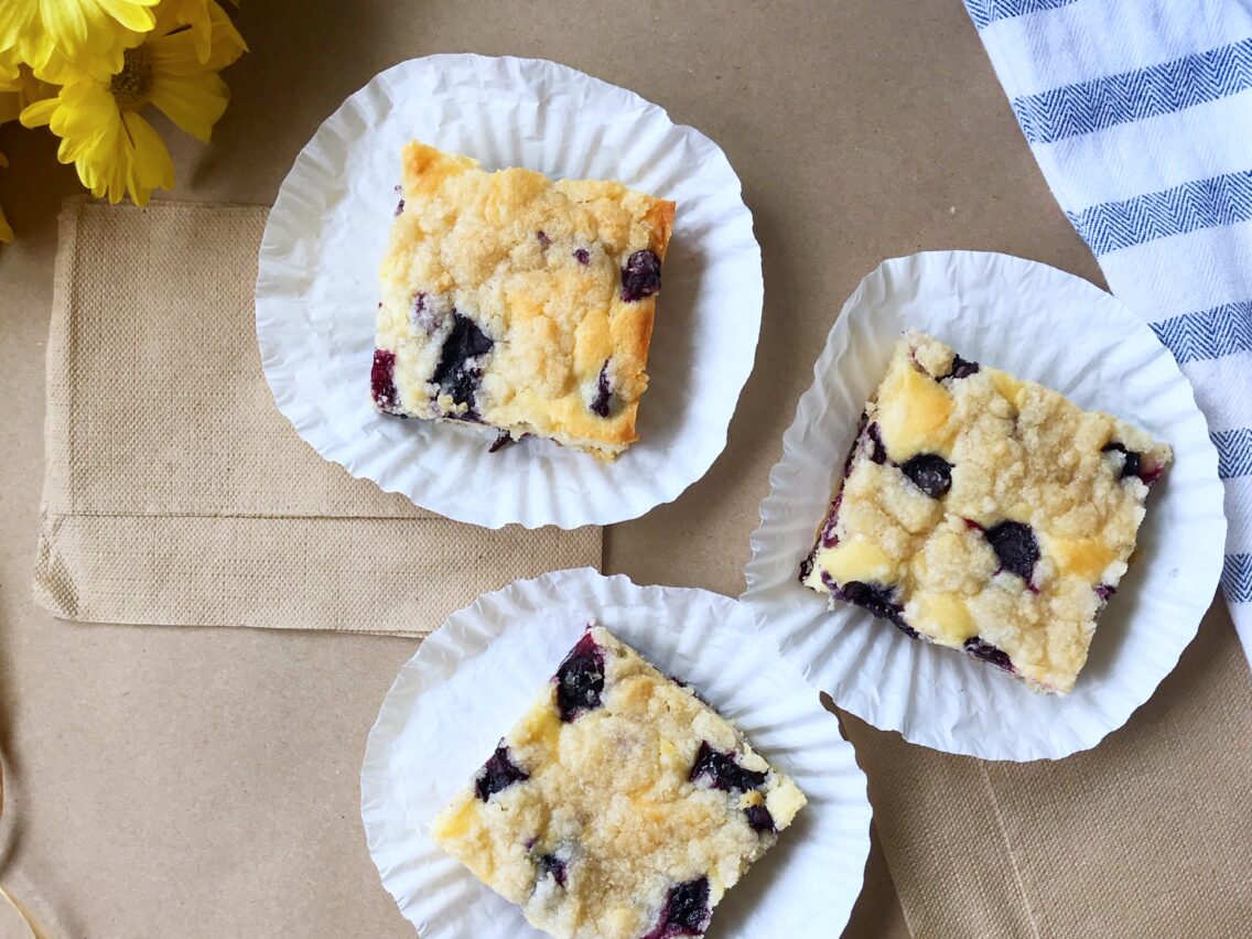 Blueberry Lemon Streusel Bars