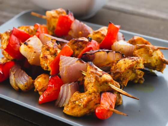 Yogurt-Marinated Chicken Kabobs {with warm, bold spices!}