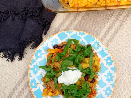 7-Layer Turkey Taco Bake