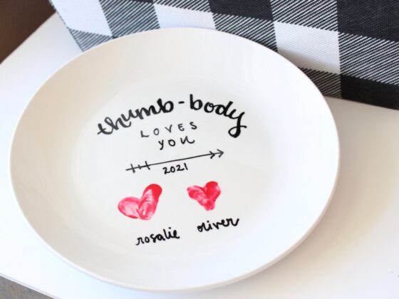 Grandparents Gift Idea – Thumbprint Love You Plate
