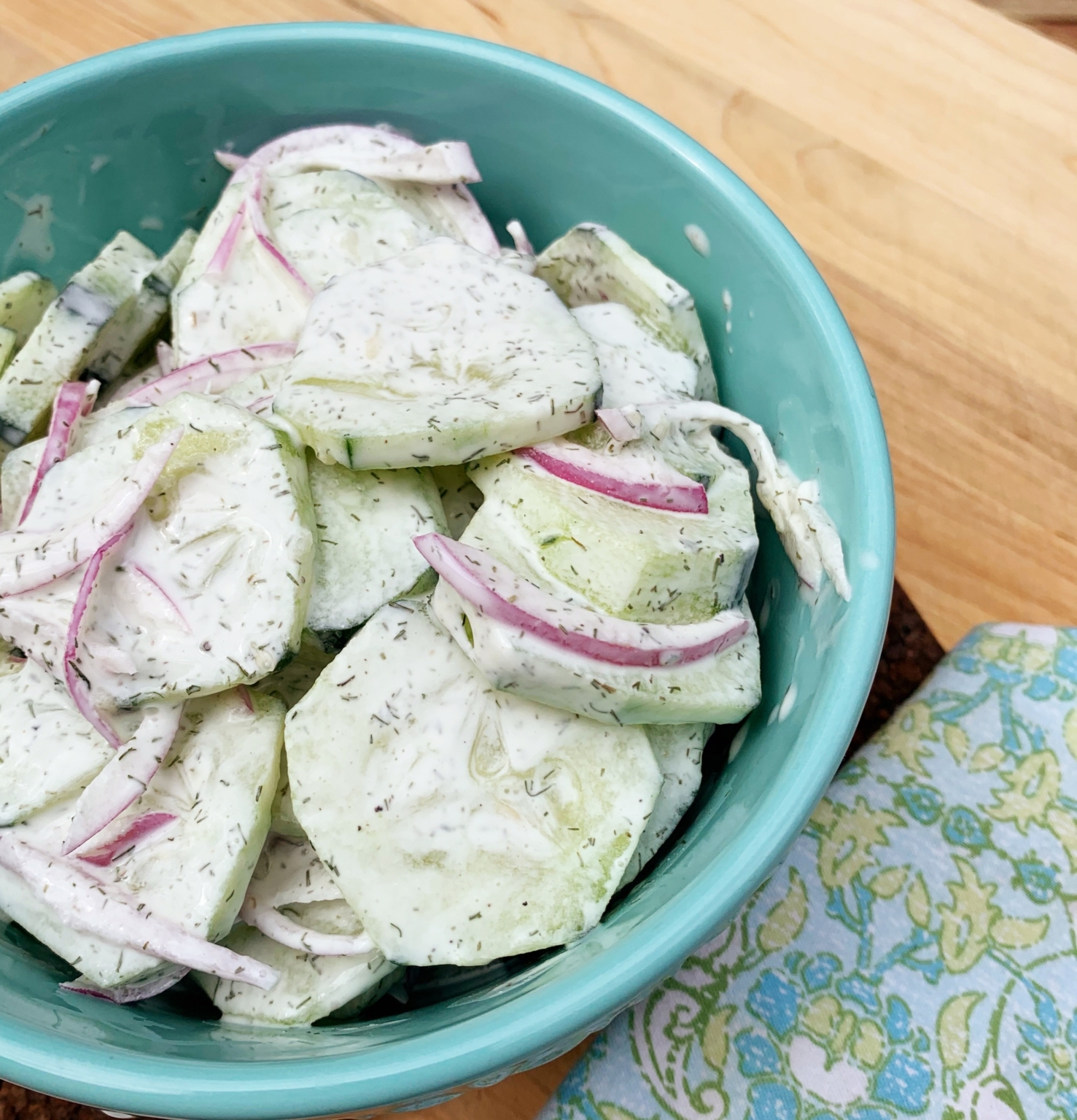 Cool Creamy Cucumber Salad Six Clever Sisters